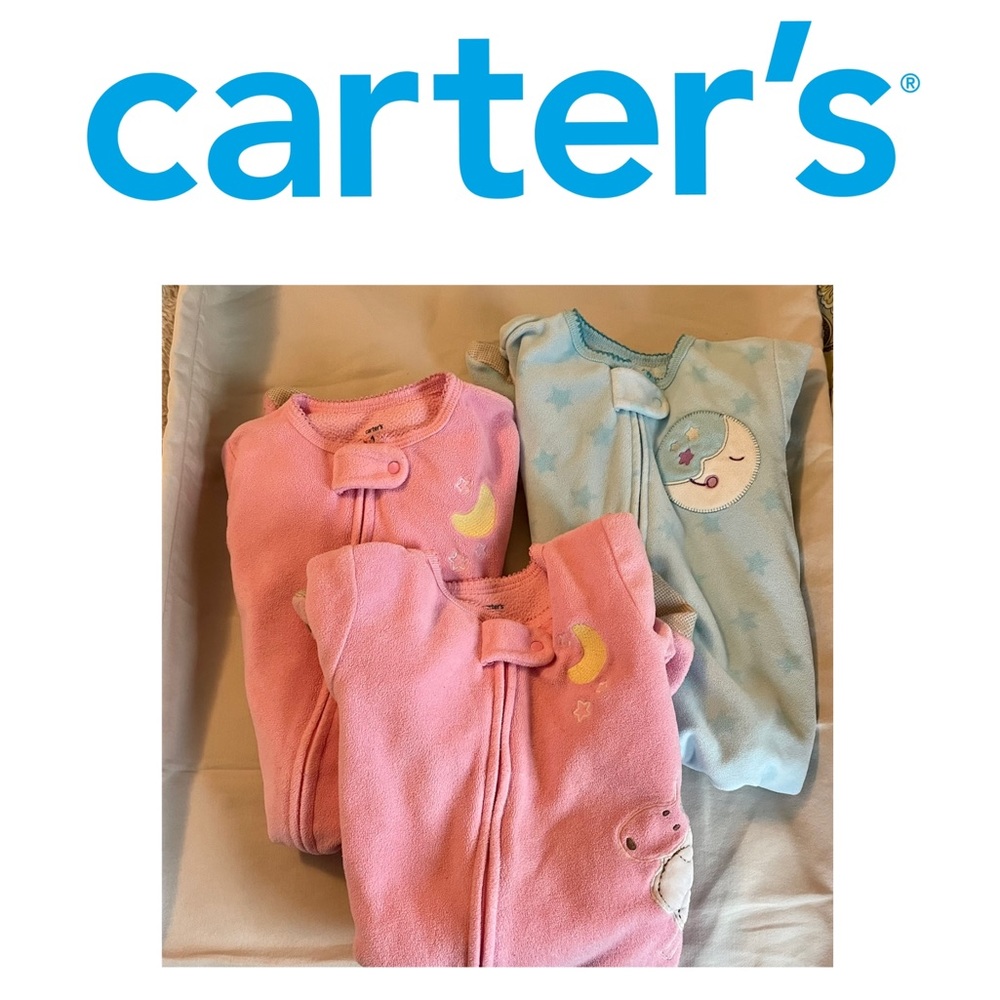 3 Carter’s one piece Pjs